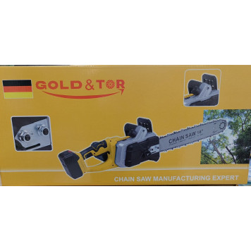 Акумуляторна ланцюгова пила Gold & Tor 16 d + 2 АКБ\жовта AR-1109 (4)