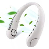 Акумуляторний вентилятор на шию з USB (білий, рожевий, блакитний)  77488-12(300)