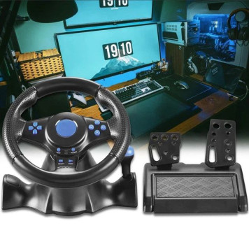 Ігровий руль з педалями та коробкою передач 3в1 Vibration Steering wheel (4шт) SG-003	-1