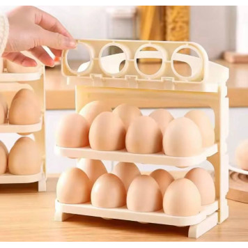 Органайзер для зберігання яєць у холодильнику Folding Egg Box на 24 яйця 3 яруси (80шт)   GT-241	-3