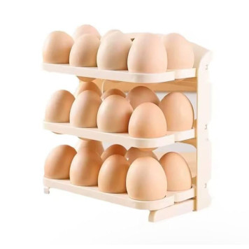 Органайзер для зберігання яєць у холодильнику Folding Egg Box на 24 яйця 3 яруси (80шт)   GT-241	