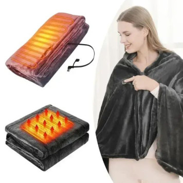 Електроплед-накидка з підігрівом від USB Heated Shawl або Wearable Electric Blanket-1