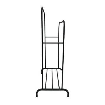 Подвійна стійка вішалка для одягу Double floor Hanger з полицею для взуття (6)-3